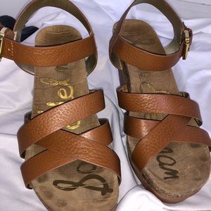 Brown Sam Edelman wedged size 7